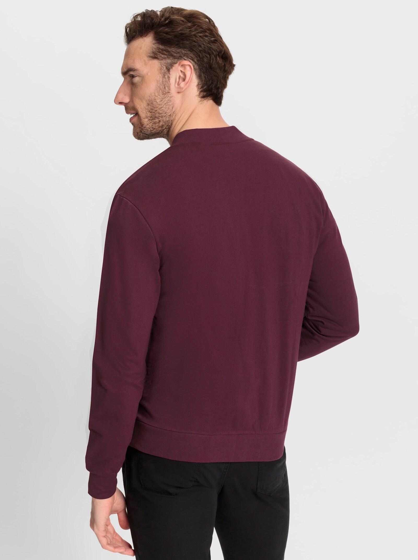 Catamaran Sweatjacke mit Reissverschluss - burgund