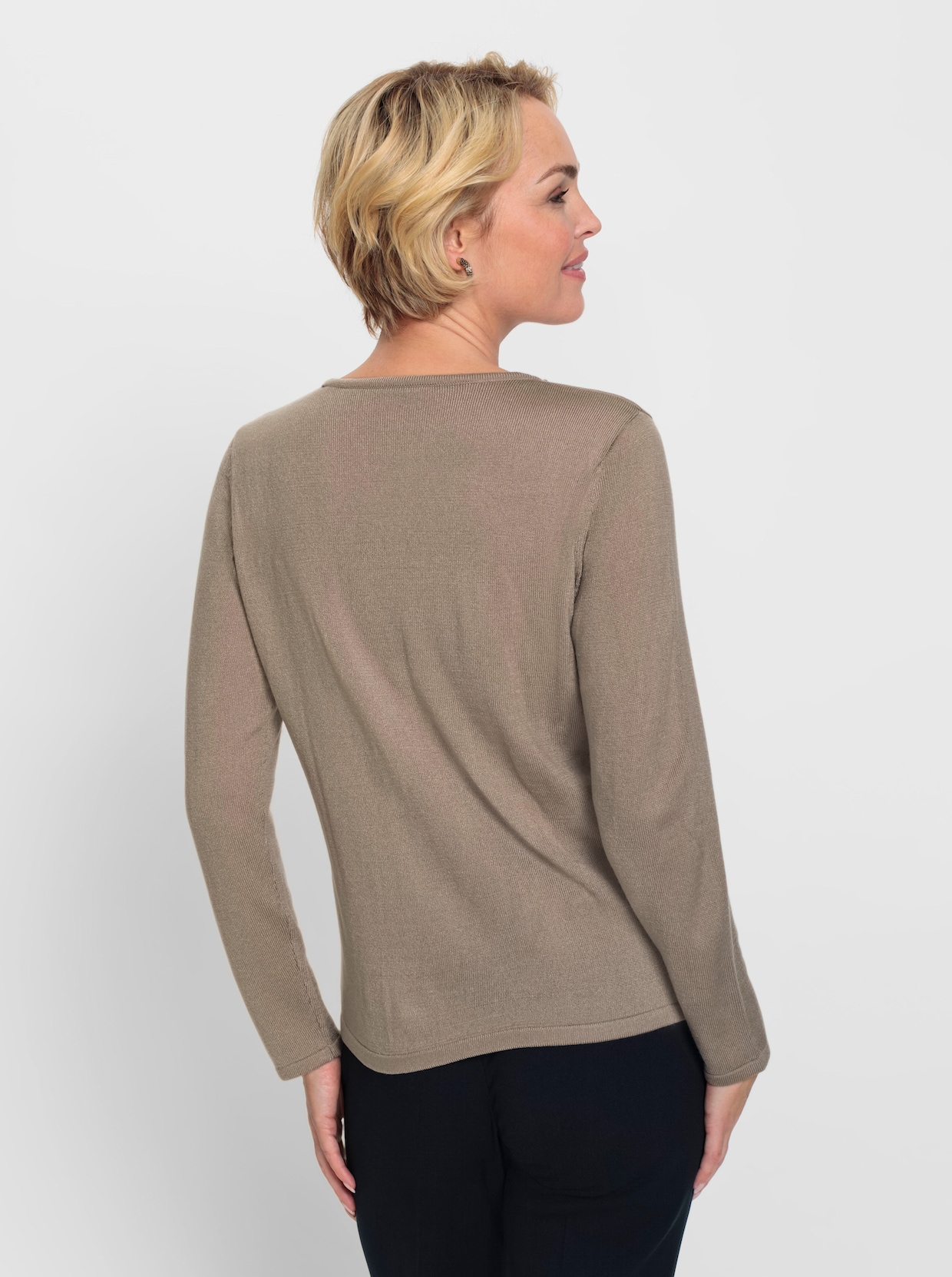 Pullover met lange mouwen - sesam