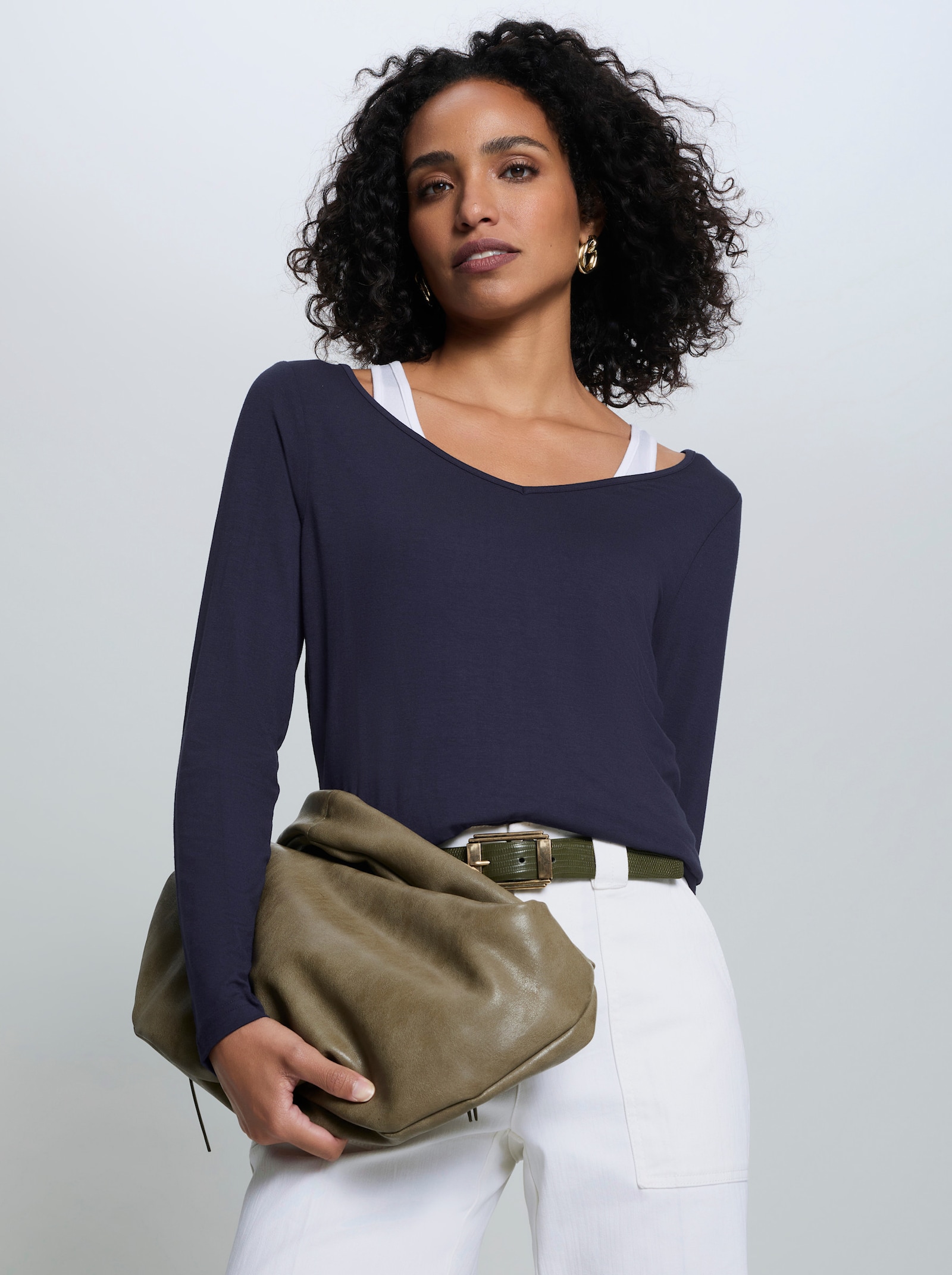 heine 2-in-1-Langarmshirt - marine