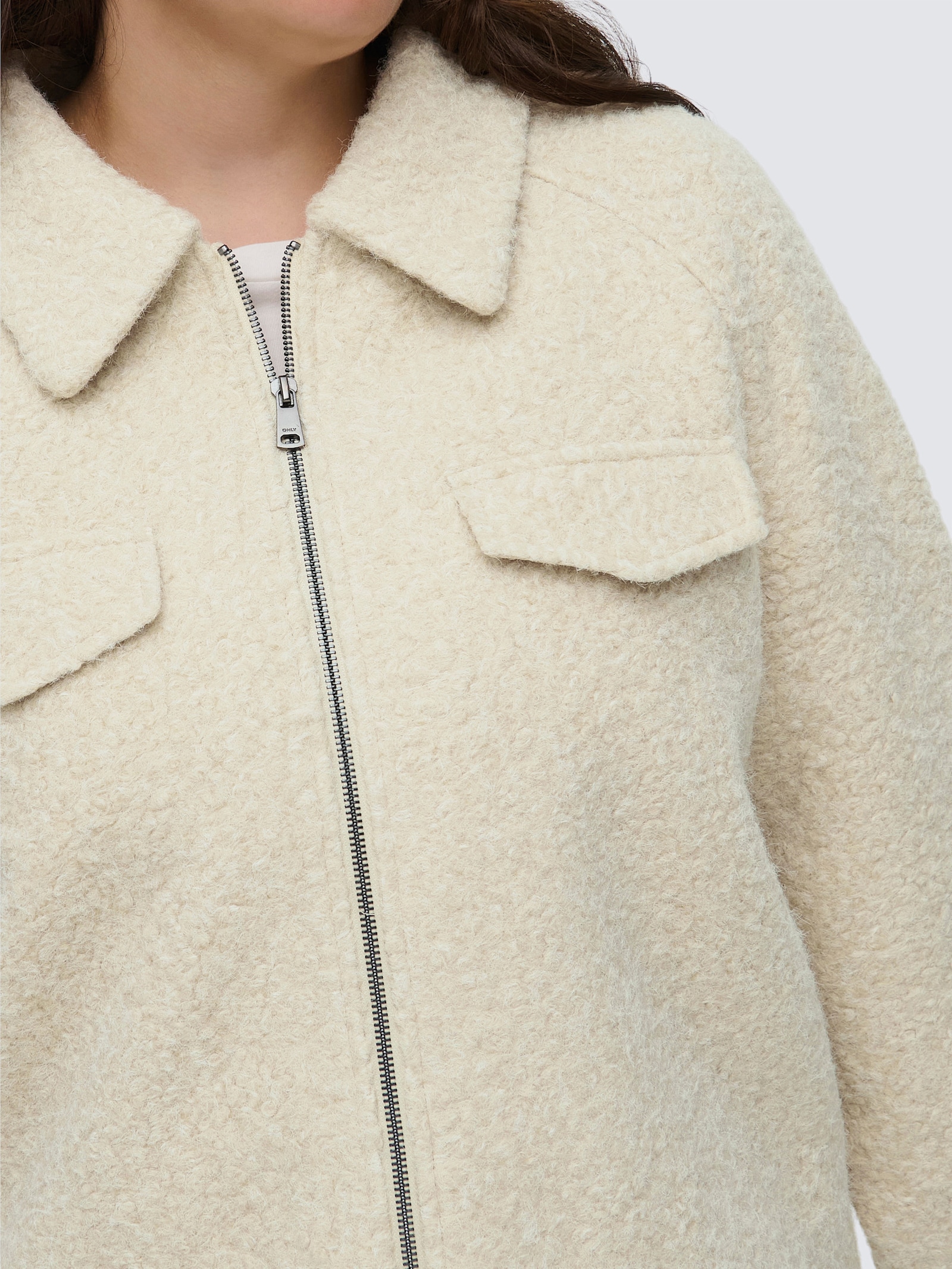 ONLY CARMAKOMA Bouclèjacke - pumice stone detail:melange