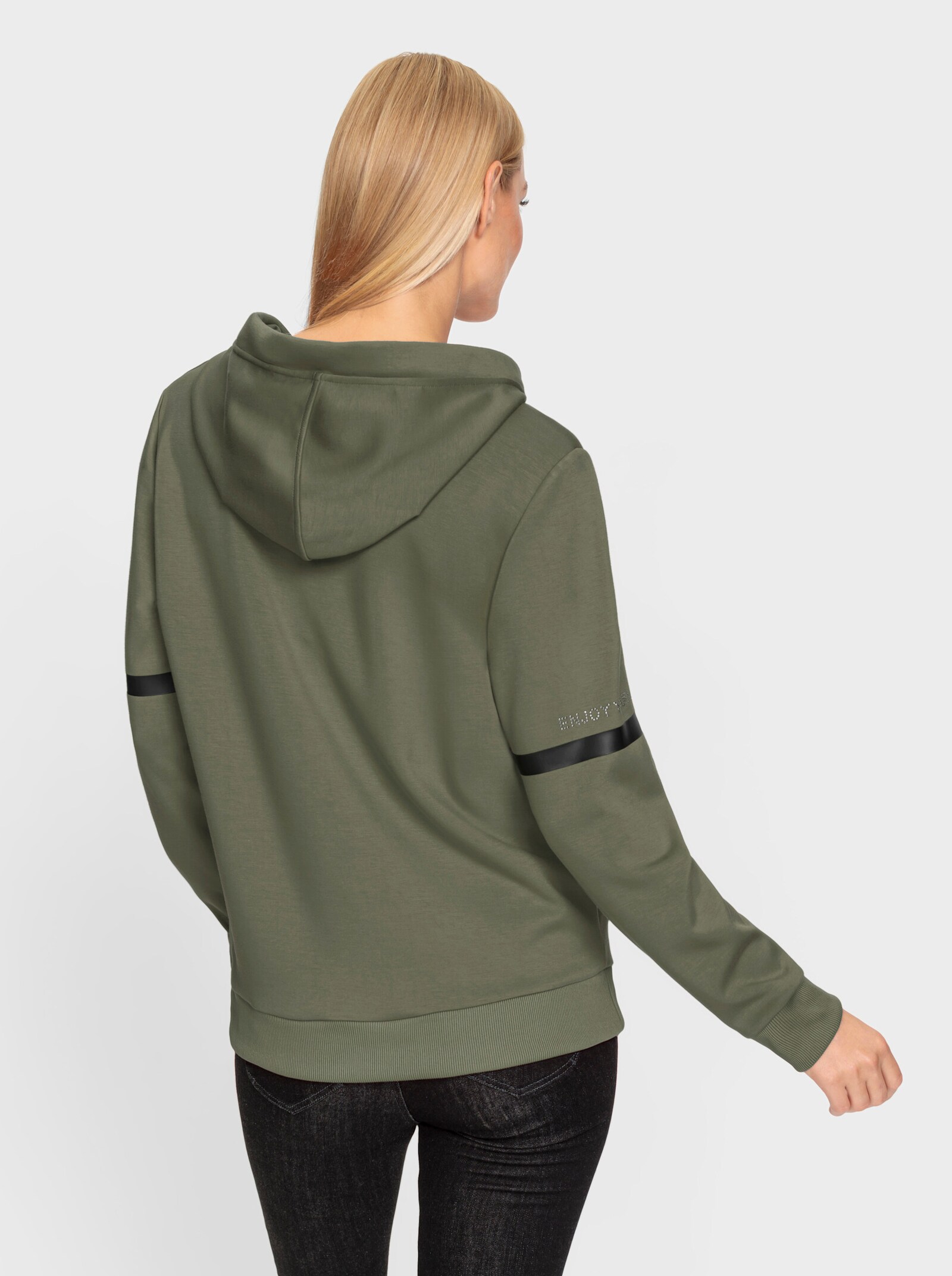 heine Hoodie met opschrift - kaki