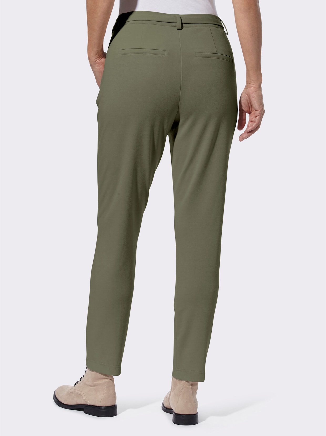 Jersey-Hose - khaki