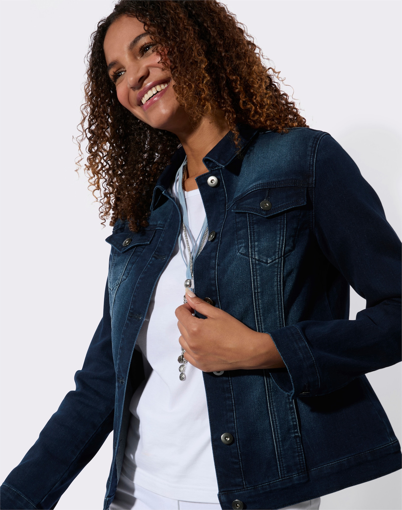 Jeansjacke elastische Qualität - dark blue