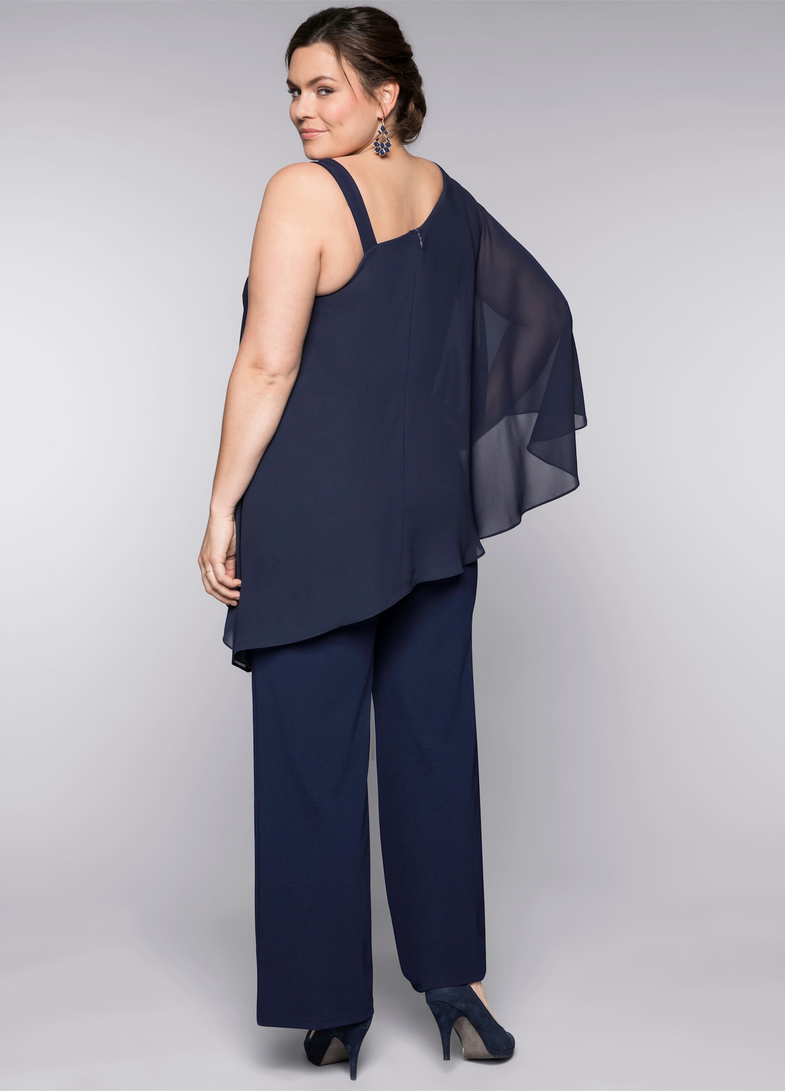 sheego Jumpsuit im Lagenlook - marine