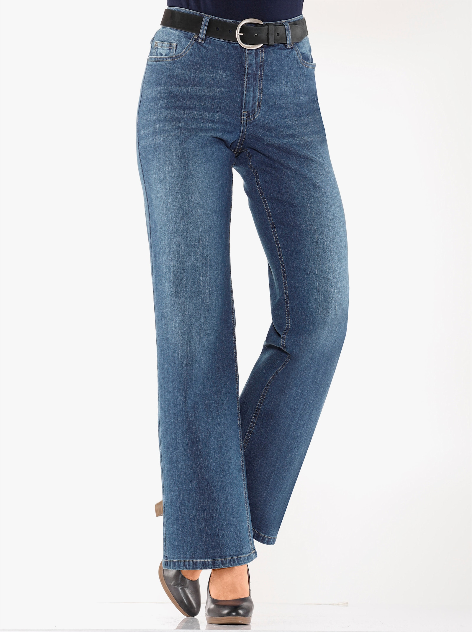 Jeans mit elastischer Qualität - blue-bleached