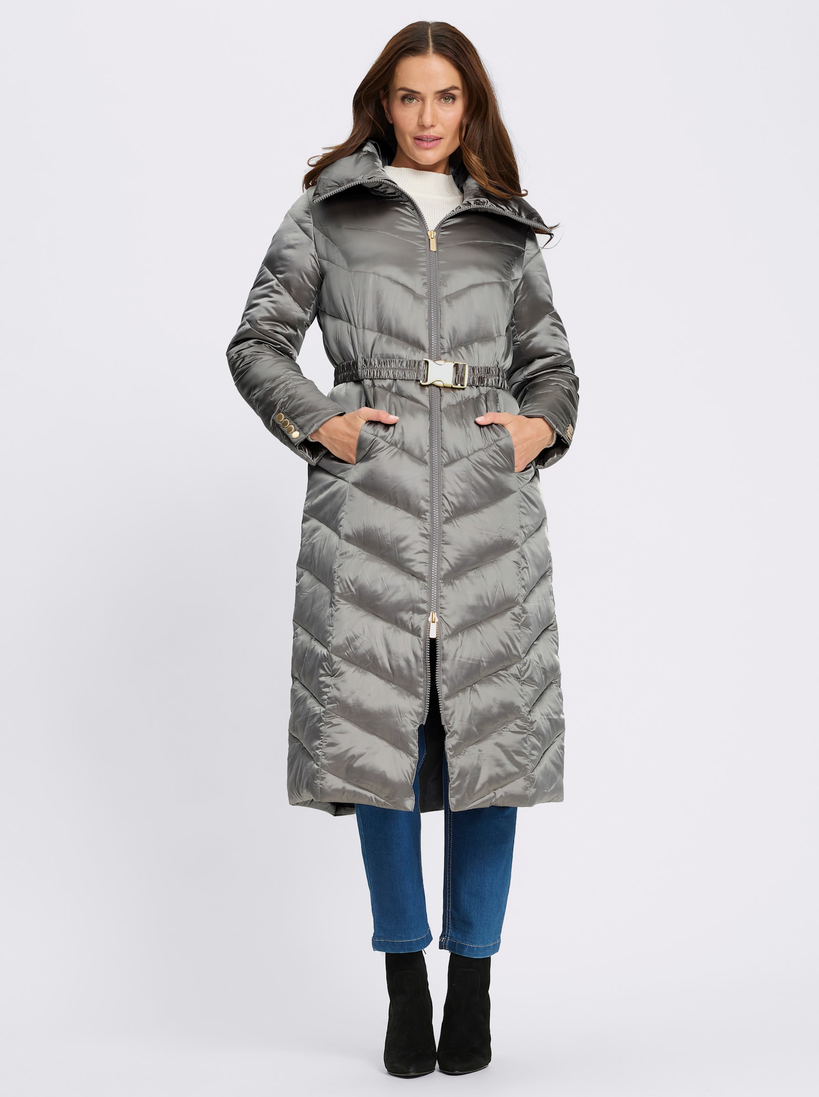 heine Wintermantel in schimmernder Qualität - grau