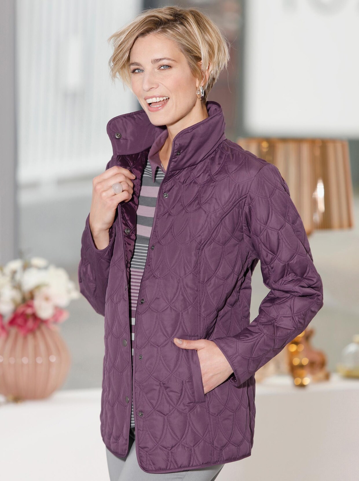 Jacke - aubergine