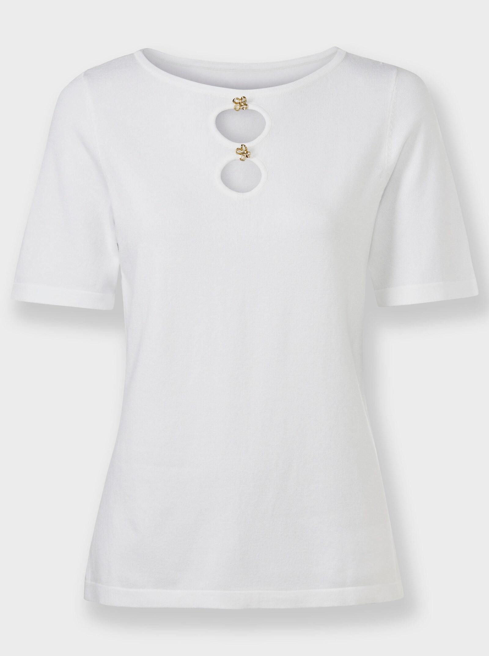 heine Feinstrickpullover mit Cut-Outs - ecru