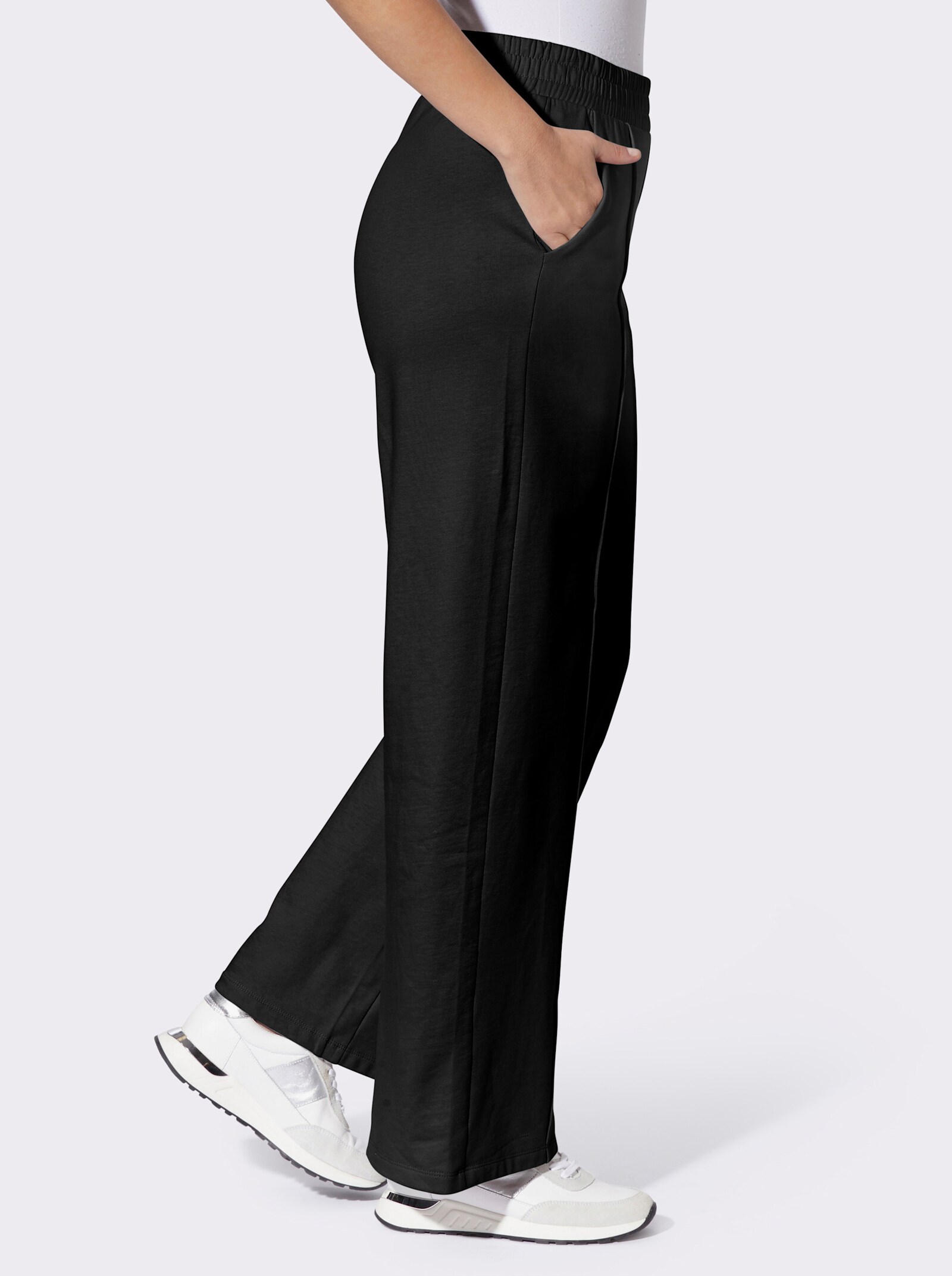  Jerseyhose in weiter Form - schwarz