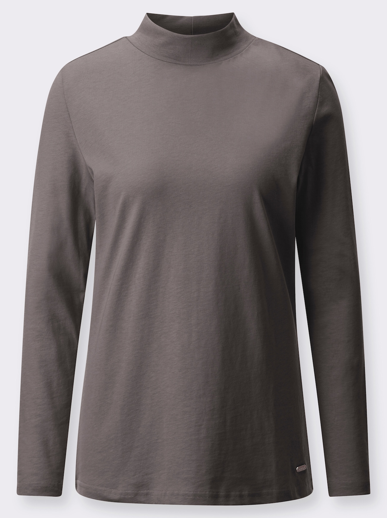Stehkragenshirt - graphit
