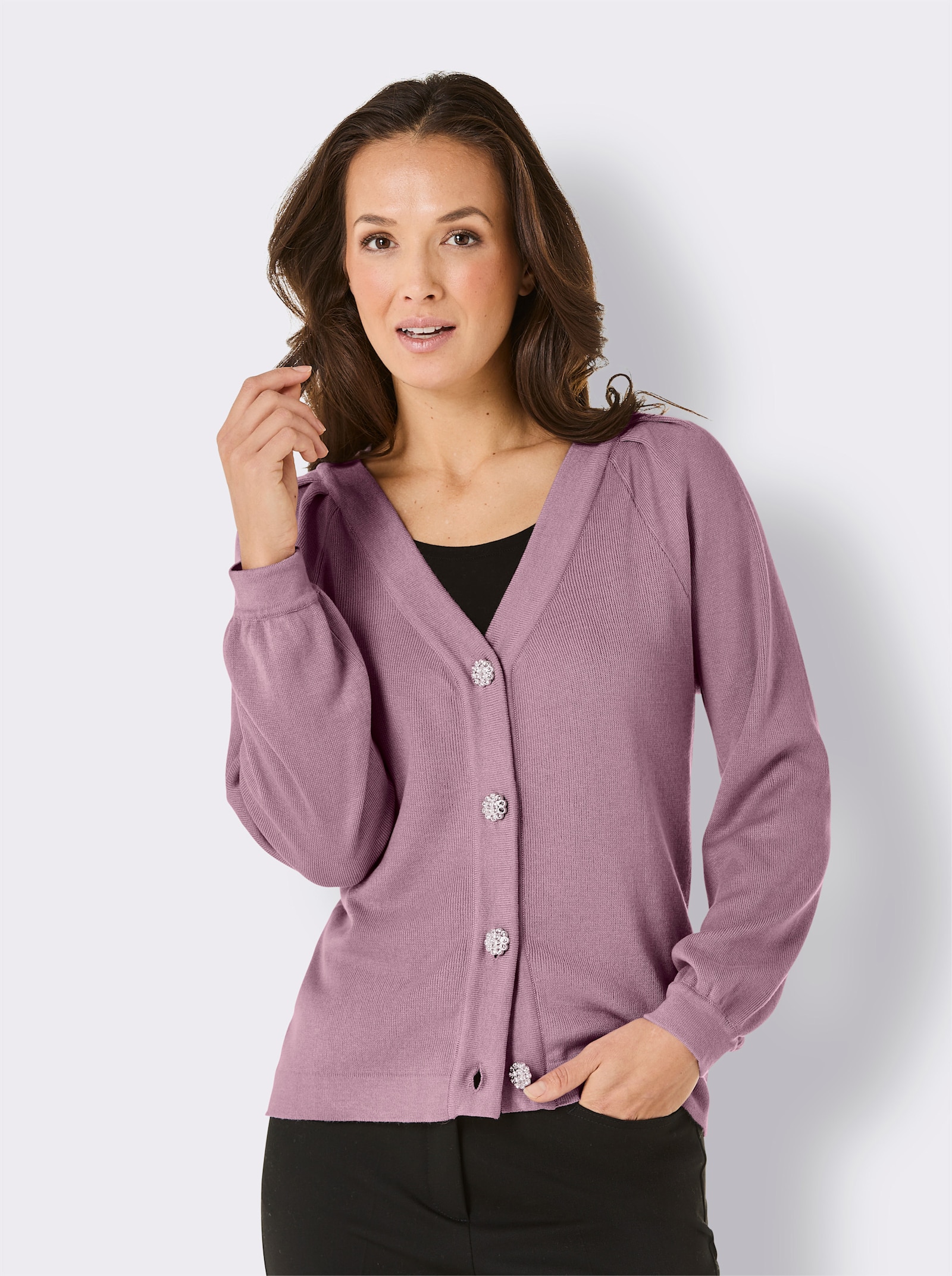 CREATION L PREMIUM Strickjacke - mauve