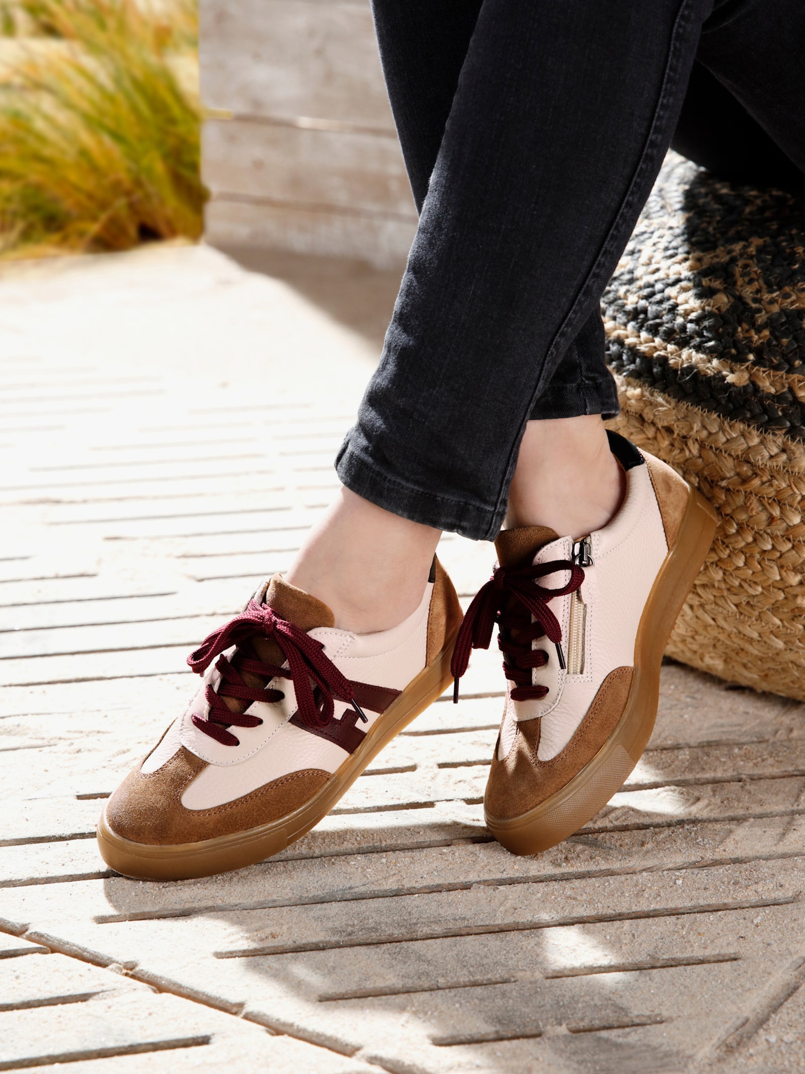 heine Sneaker - sand-camel-gemustert