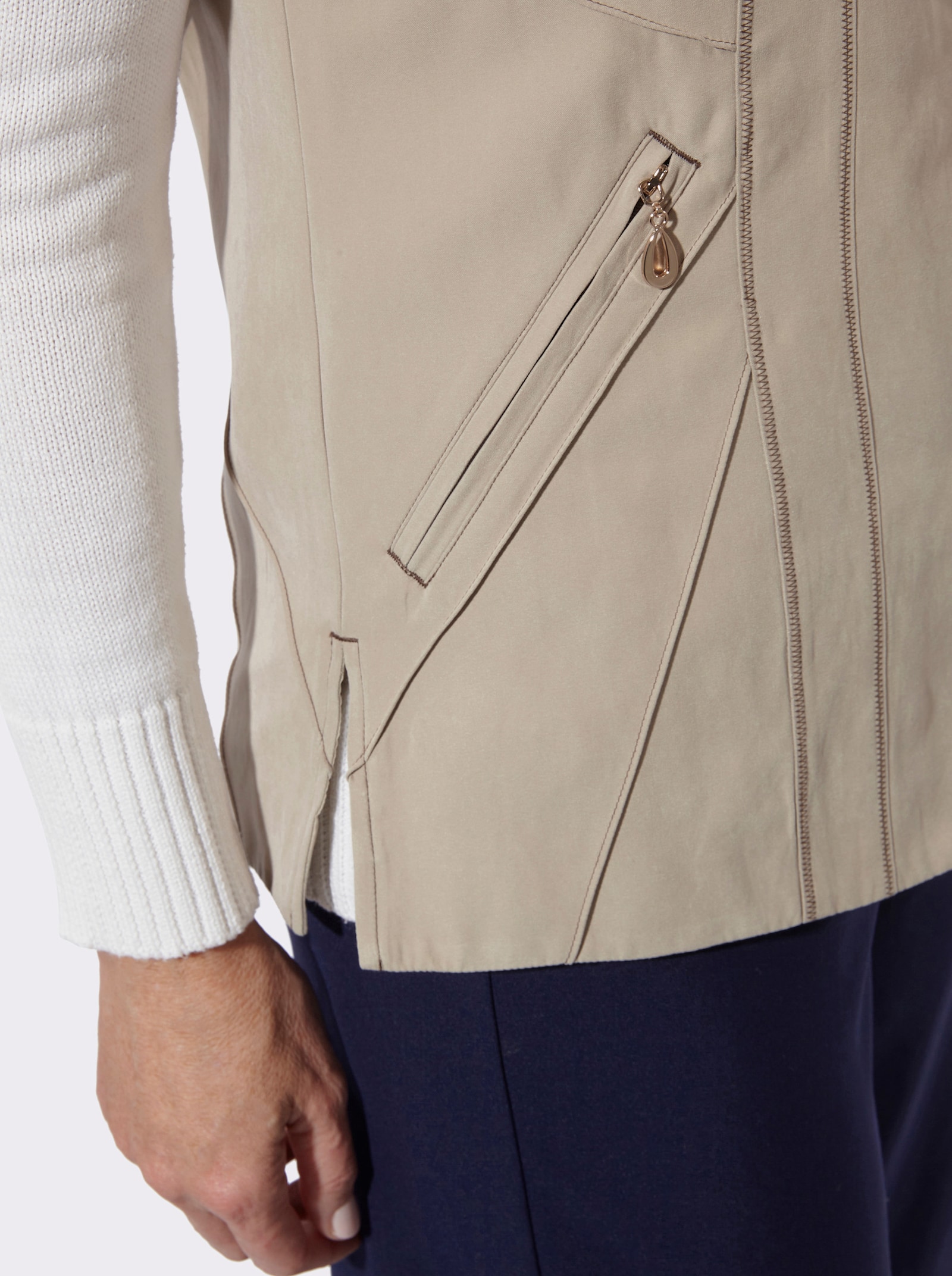 Weste in Micro-Moss-Qualität - sesam