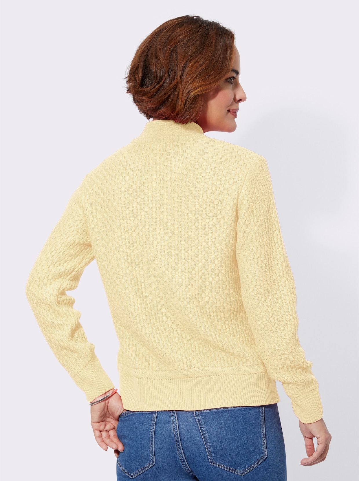 Langarm-Pullover - vanille