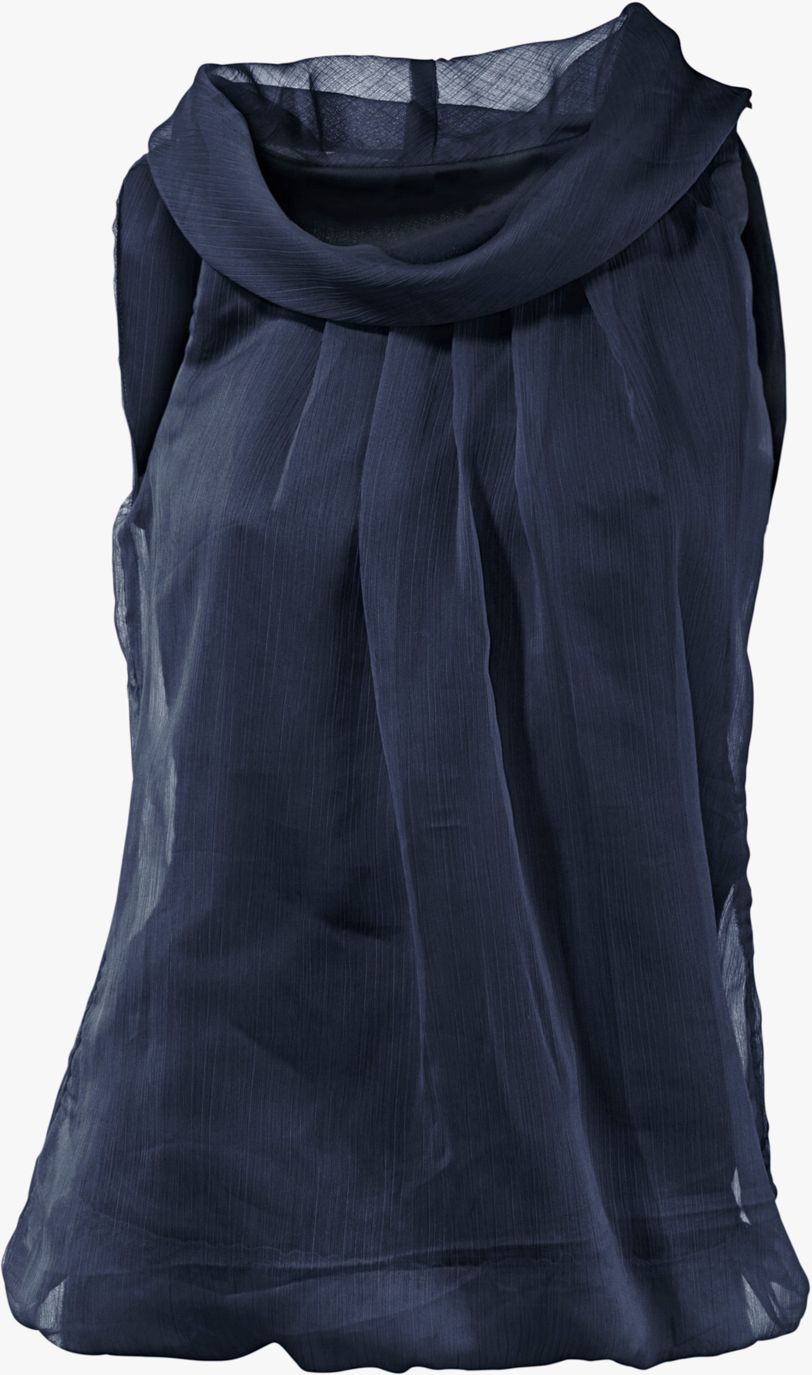 heine Blusentop mit Wasserfall-Ausschnitt - marine