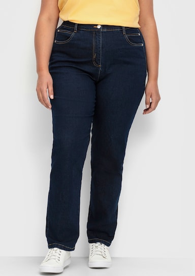 5-Pocket-Jeans mit seitlichem Dehnbund - dark blue