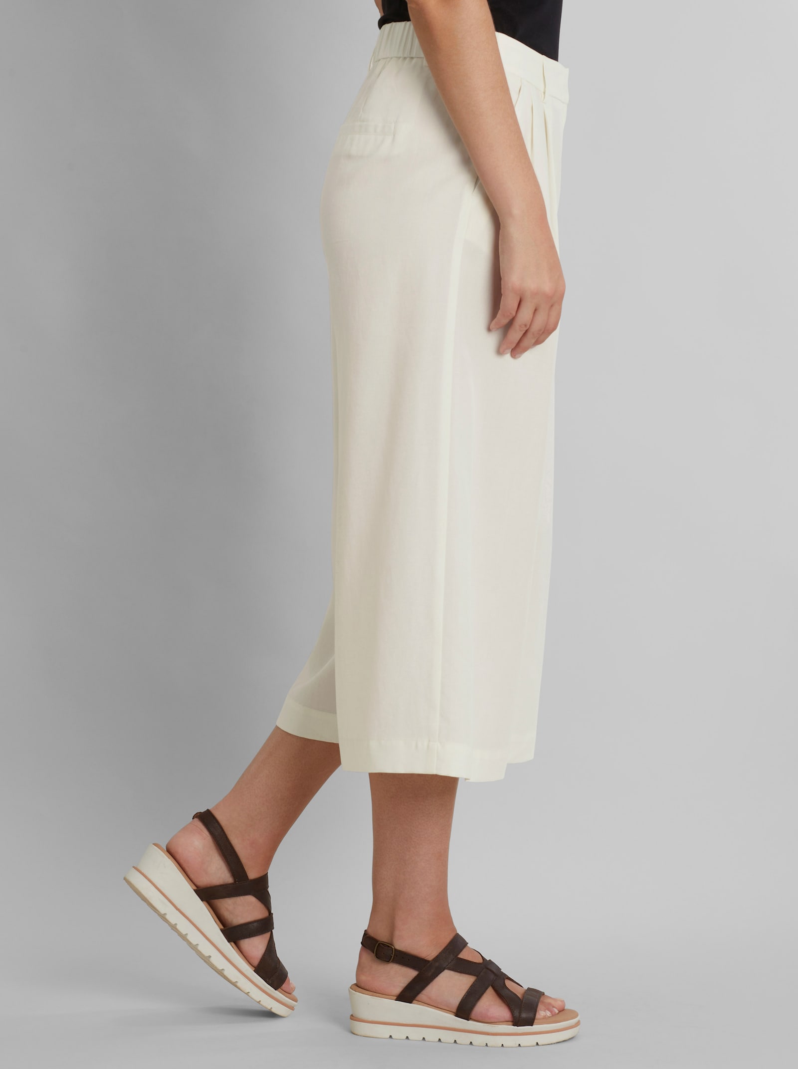 heine Culotte mit Bundfalten - ecru