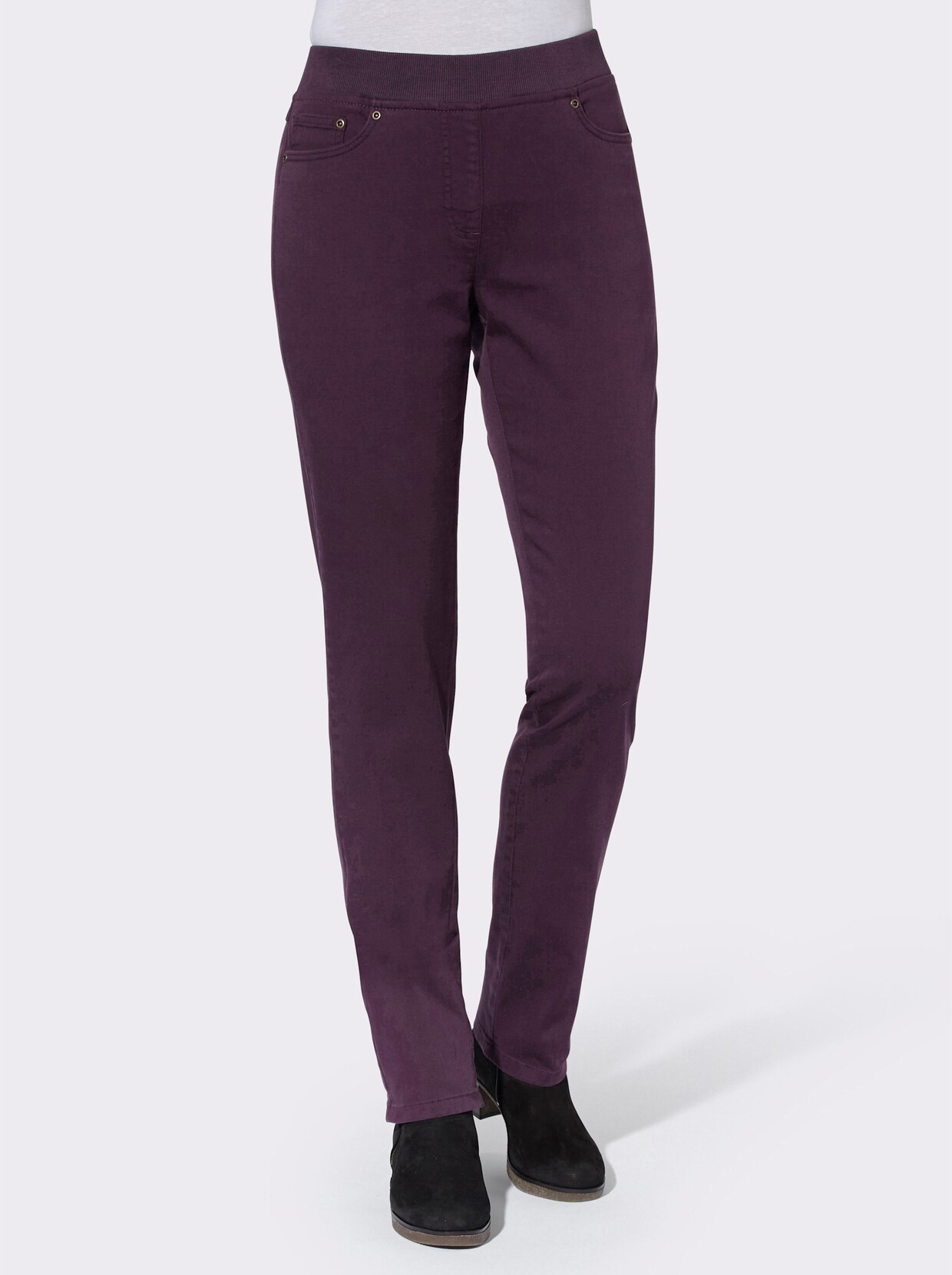 Comfortjeans - aubergine