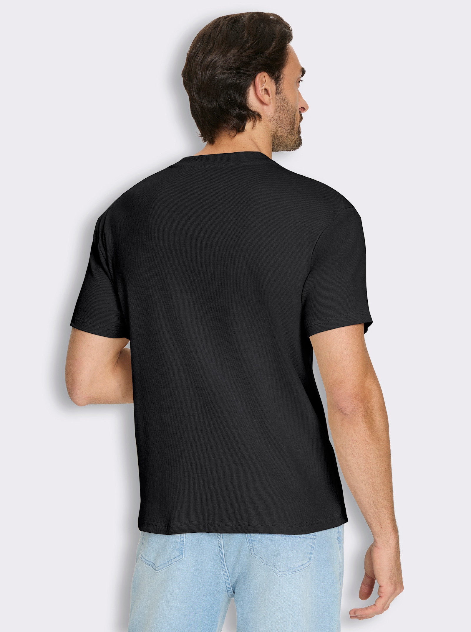 Marco Donati Kurzarmshirt im Loose-Fit, Baumwolle - schwarz
