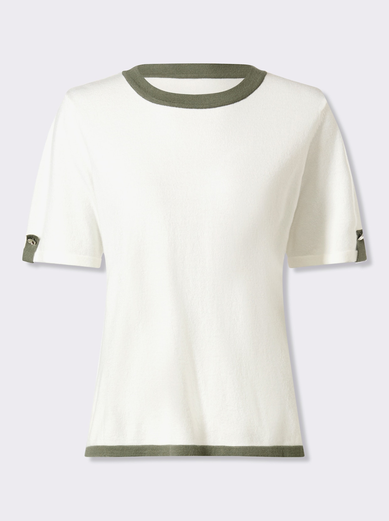 heine Kurzarmpullover - ecru