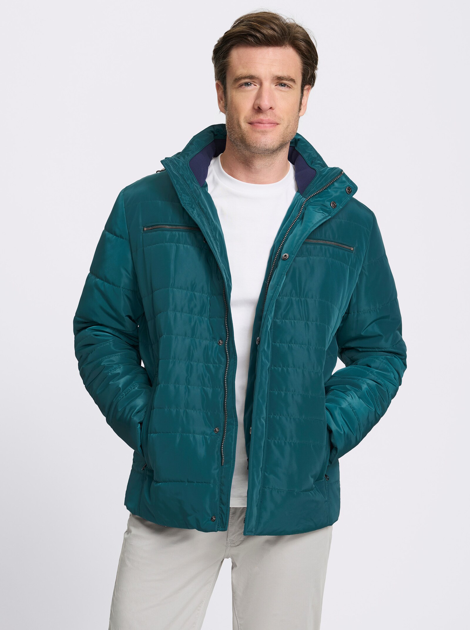 Marco Donati Jacke aus Stepp, winterwarm wattiert - petrol