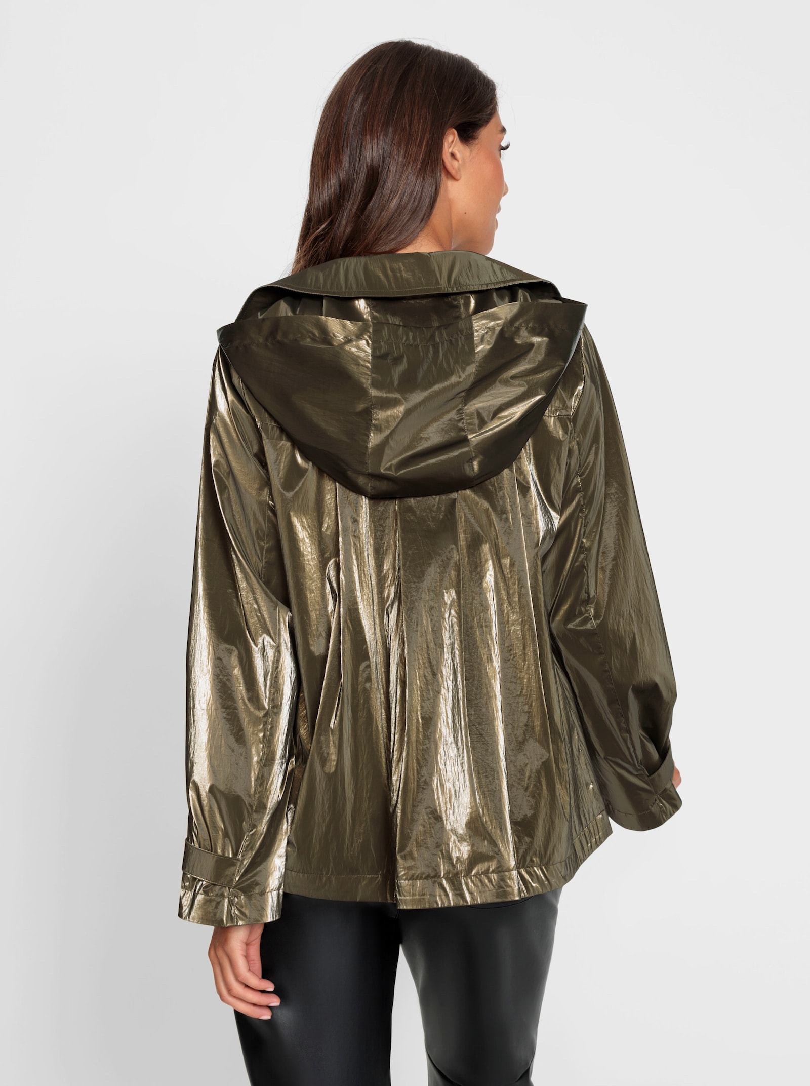 heine Übergangsjacke mit Glanz-Effekt - oliv