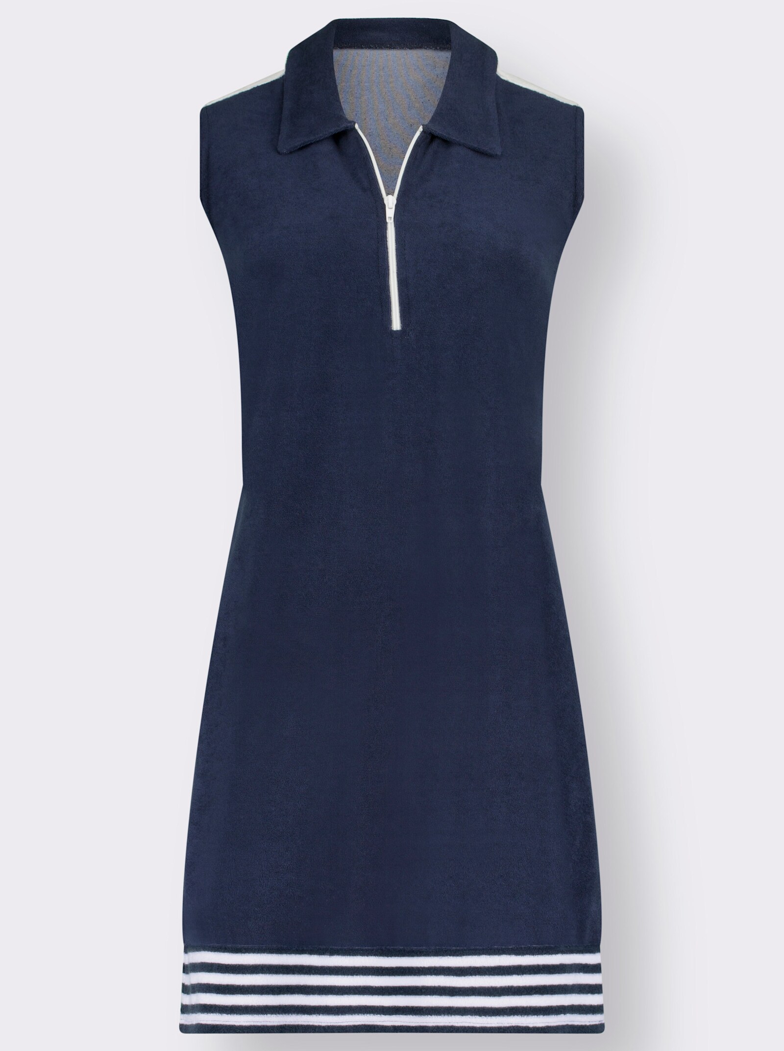 Plantier Sommerkleid aus Leichtfrottee - marine