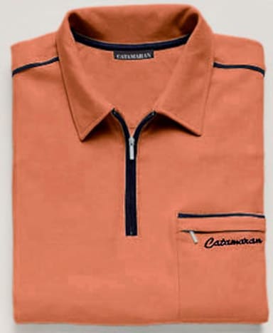 Catamaran Kurzarm-Poloshirt - terrakotta