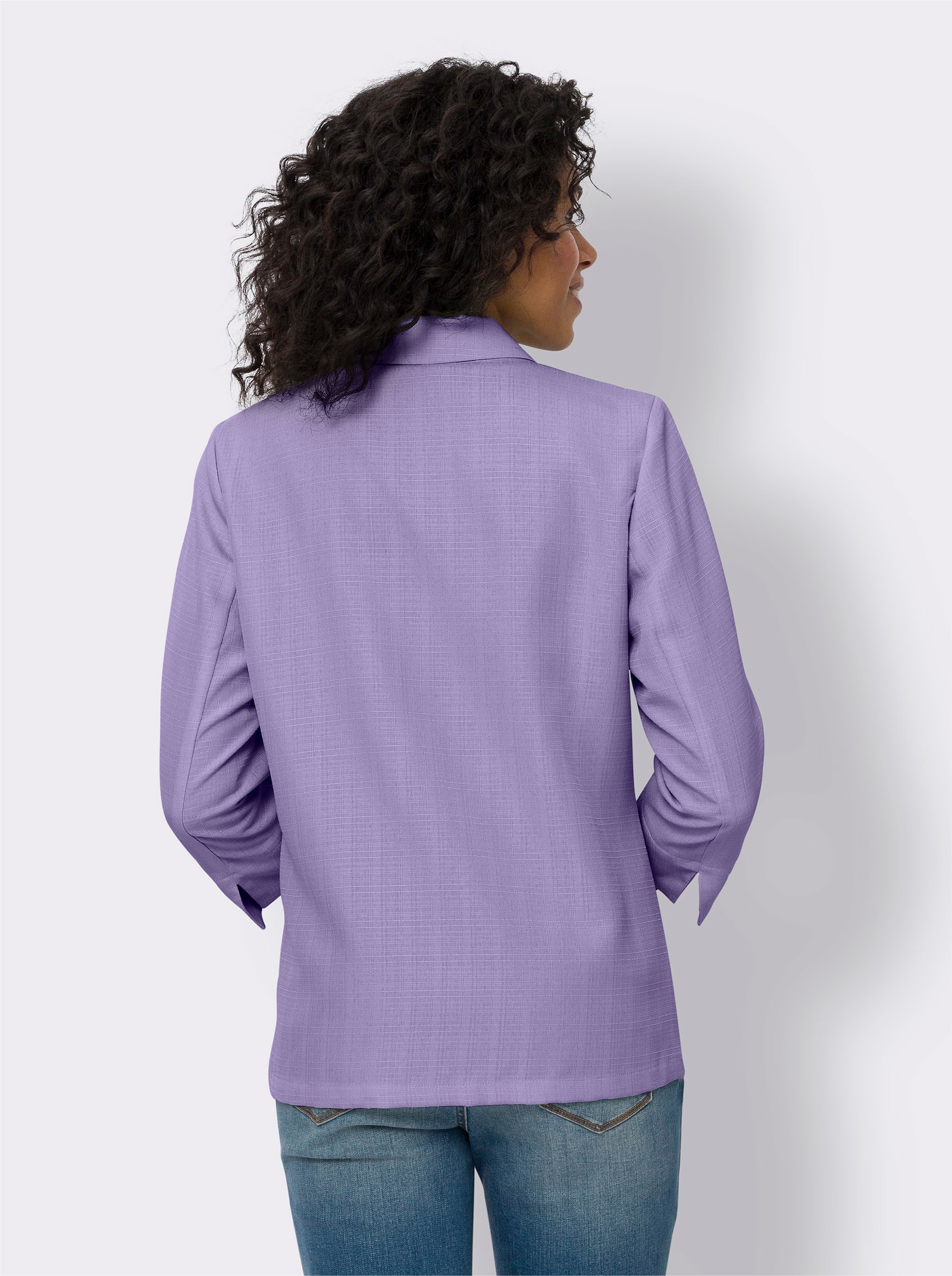 Blazer in Leinen-Optik - lavendel