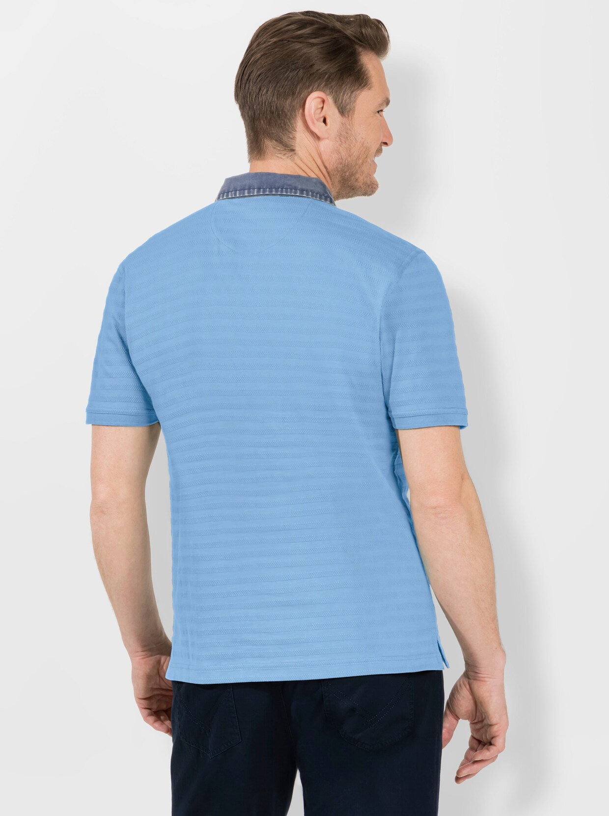 Marco Donati Kurzarm-Shirt - jeansblau
