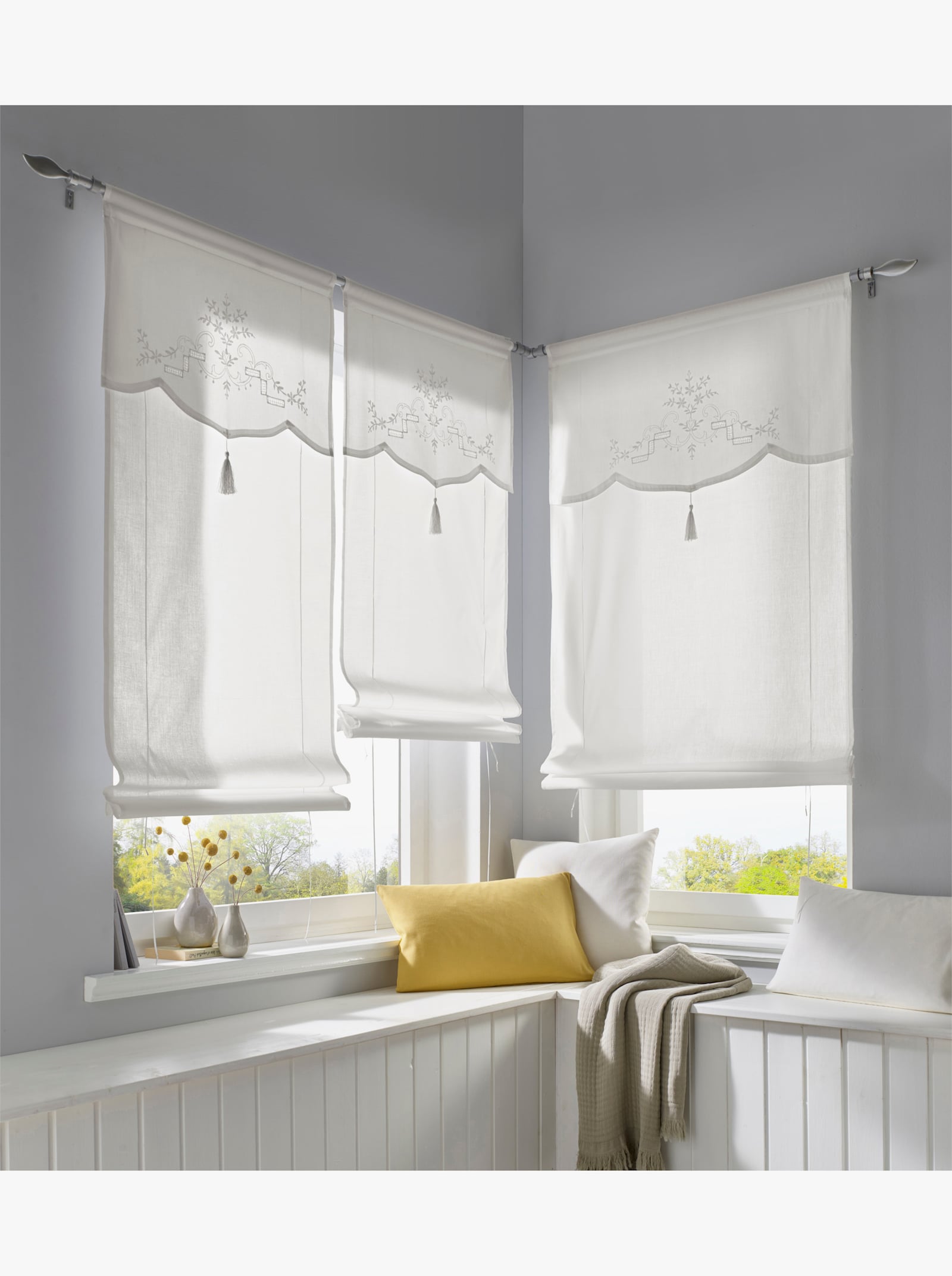 heine home Bändchenrollo - weiß