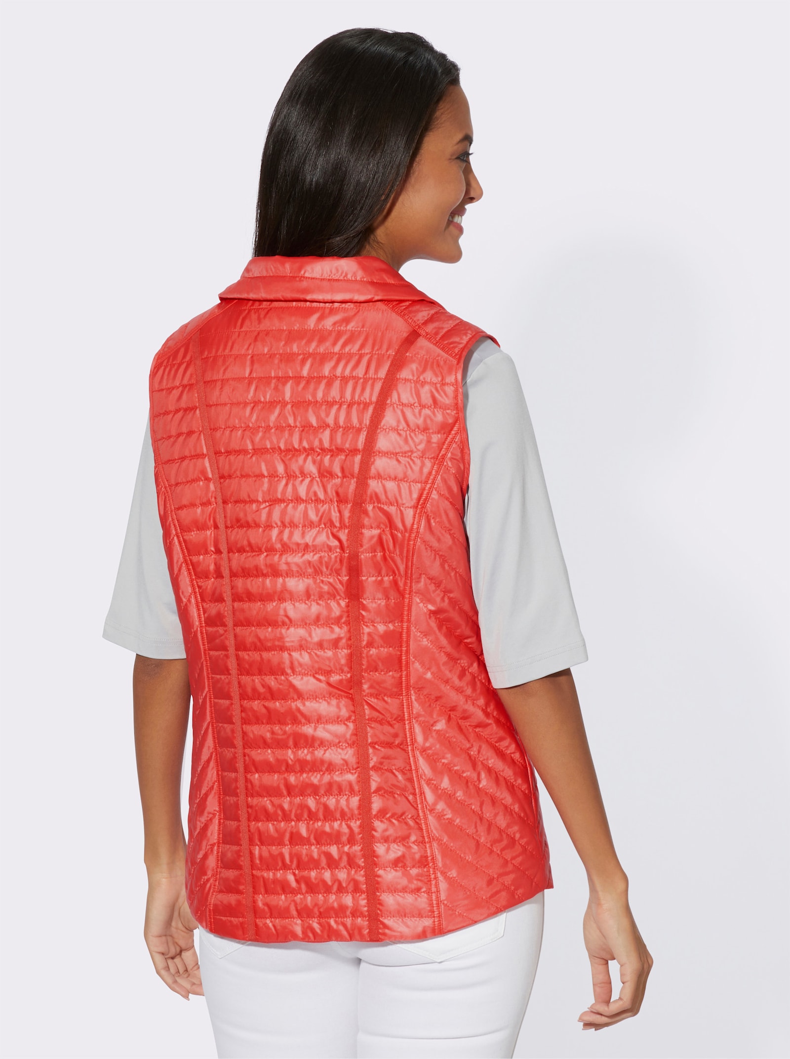 Licht gewatteerde bodywarmer - langoustine