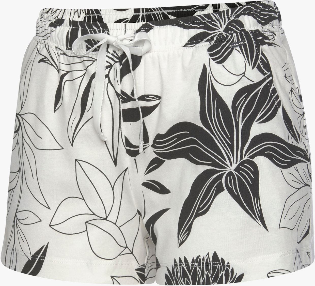 LASCANA Short de nuit - écru à fleurs