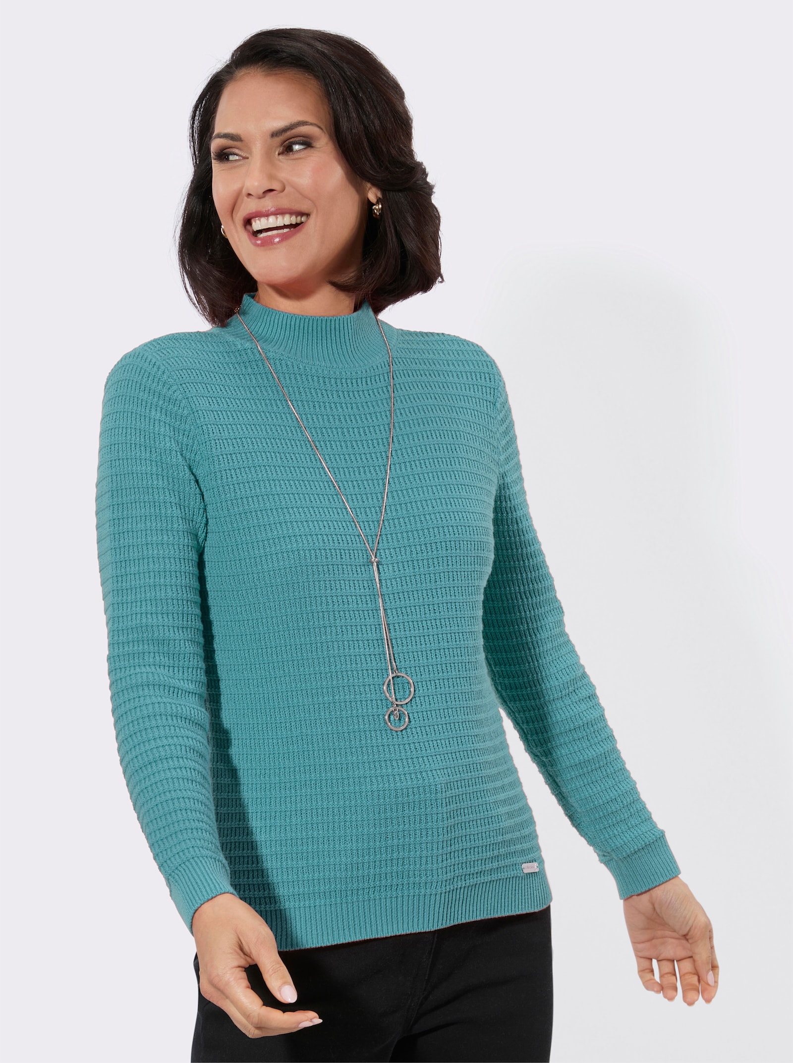 Stehkragenpullover - ozean