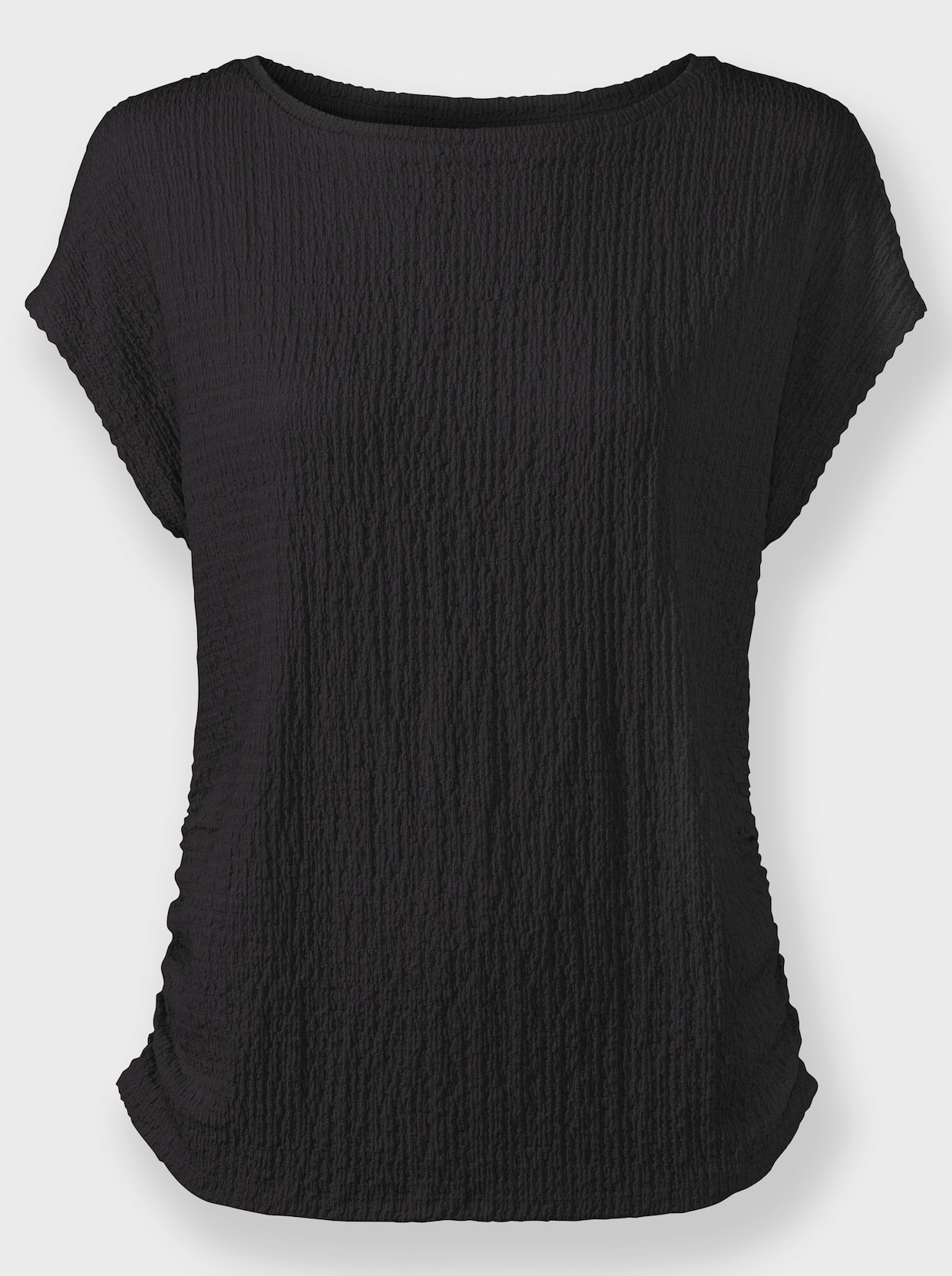 Shirt met ronde hals - zwart