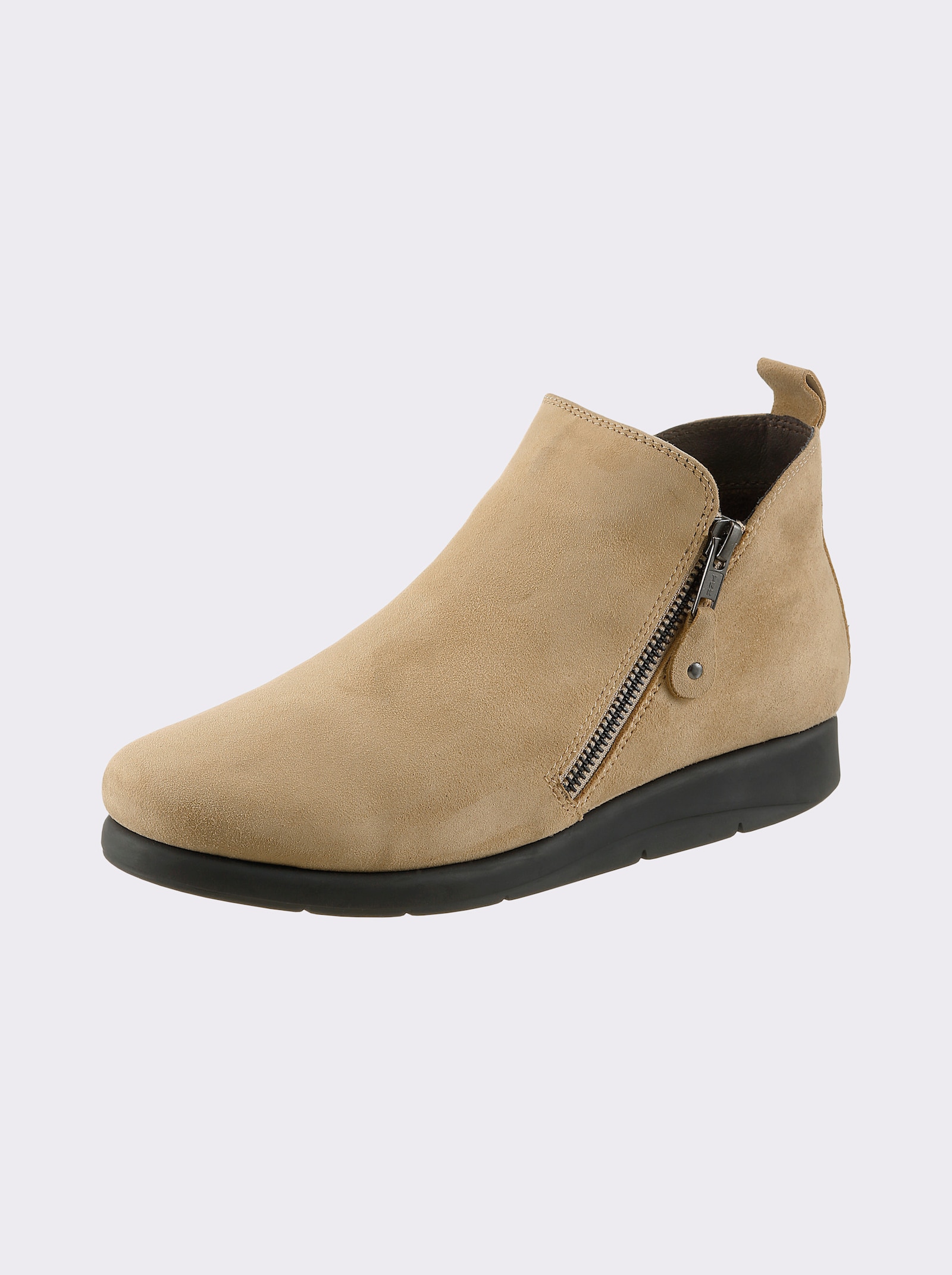 airsoft modern+ Stiefelette mit Nubukleder - vanille