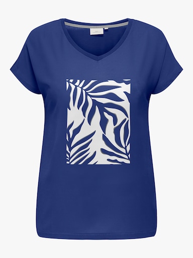 ONLY CARMAKOMA Blusenshirt - mazarine blue print:palm lady