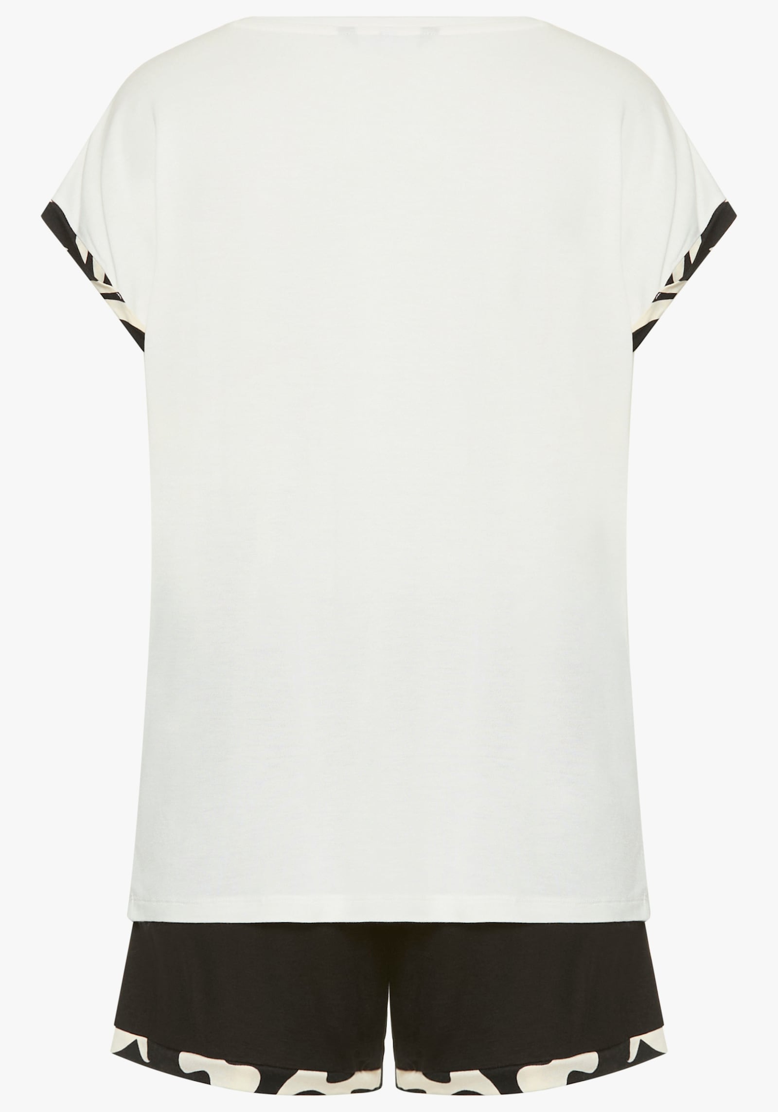 French Connection Pyjama court - écru/noir imprimé