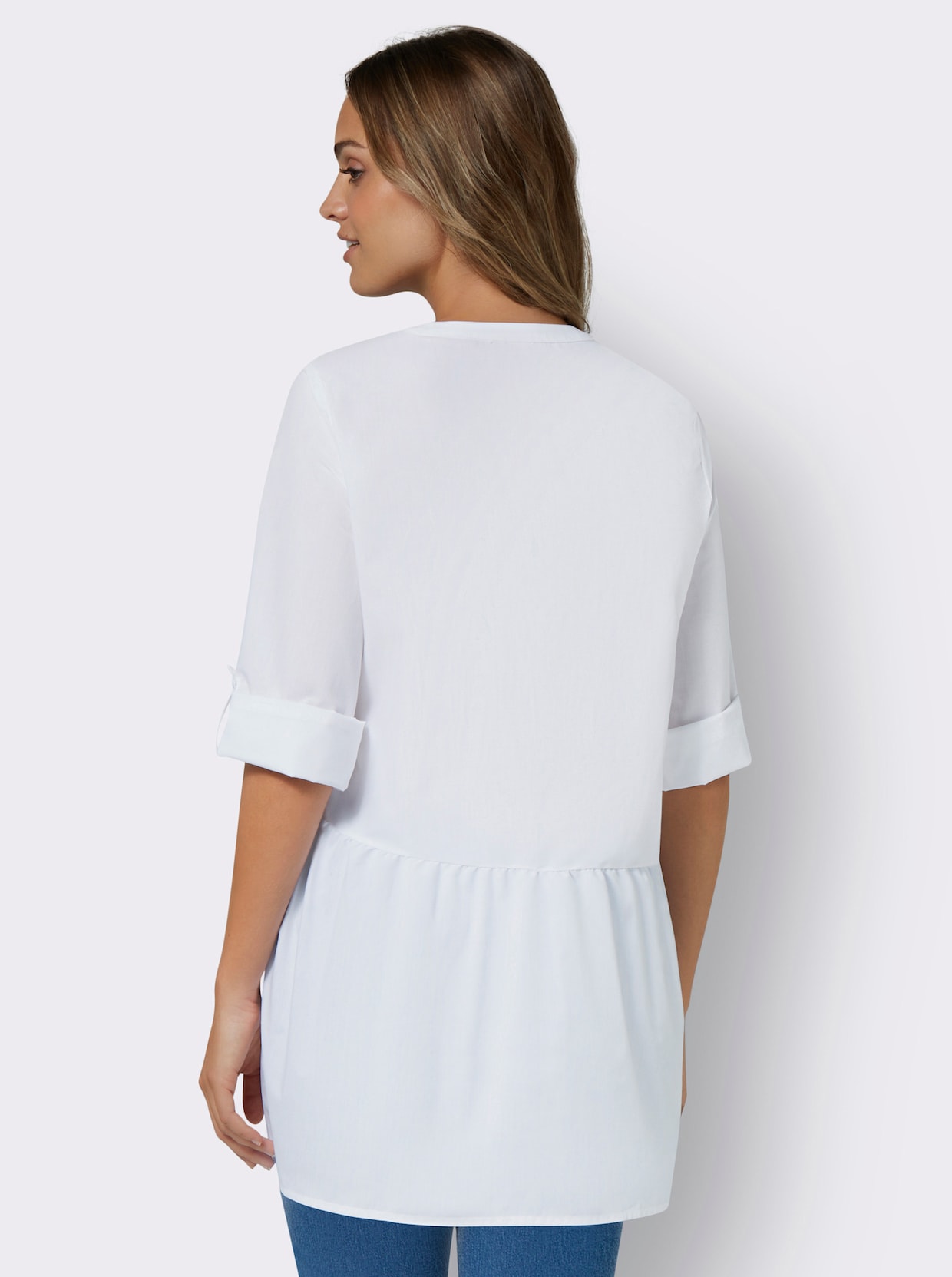 Longline blouse - wit