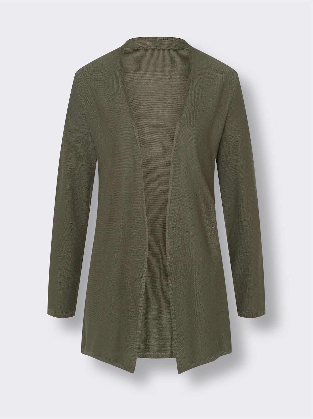 Lang gebreid vest - kaki