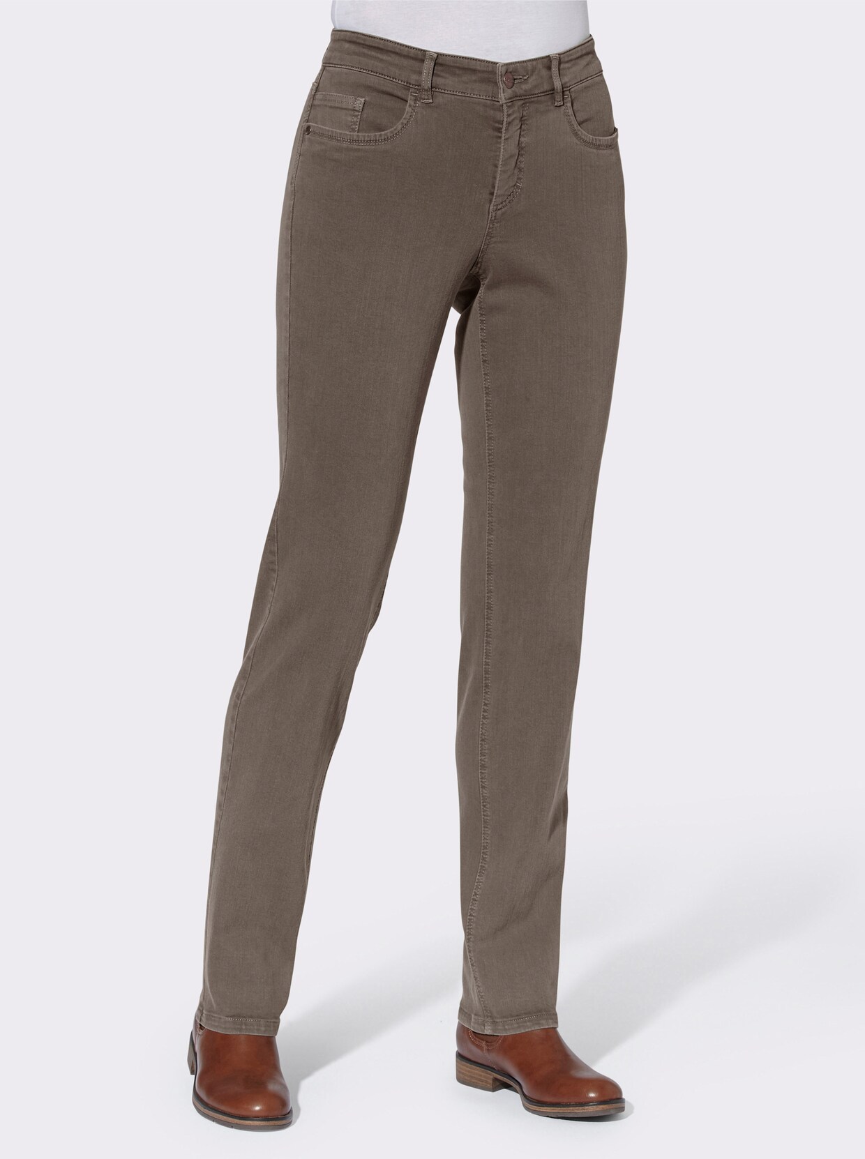 Ascari 5-pocketjeans - taupe