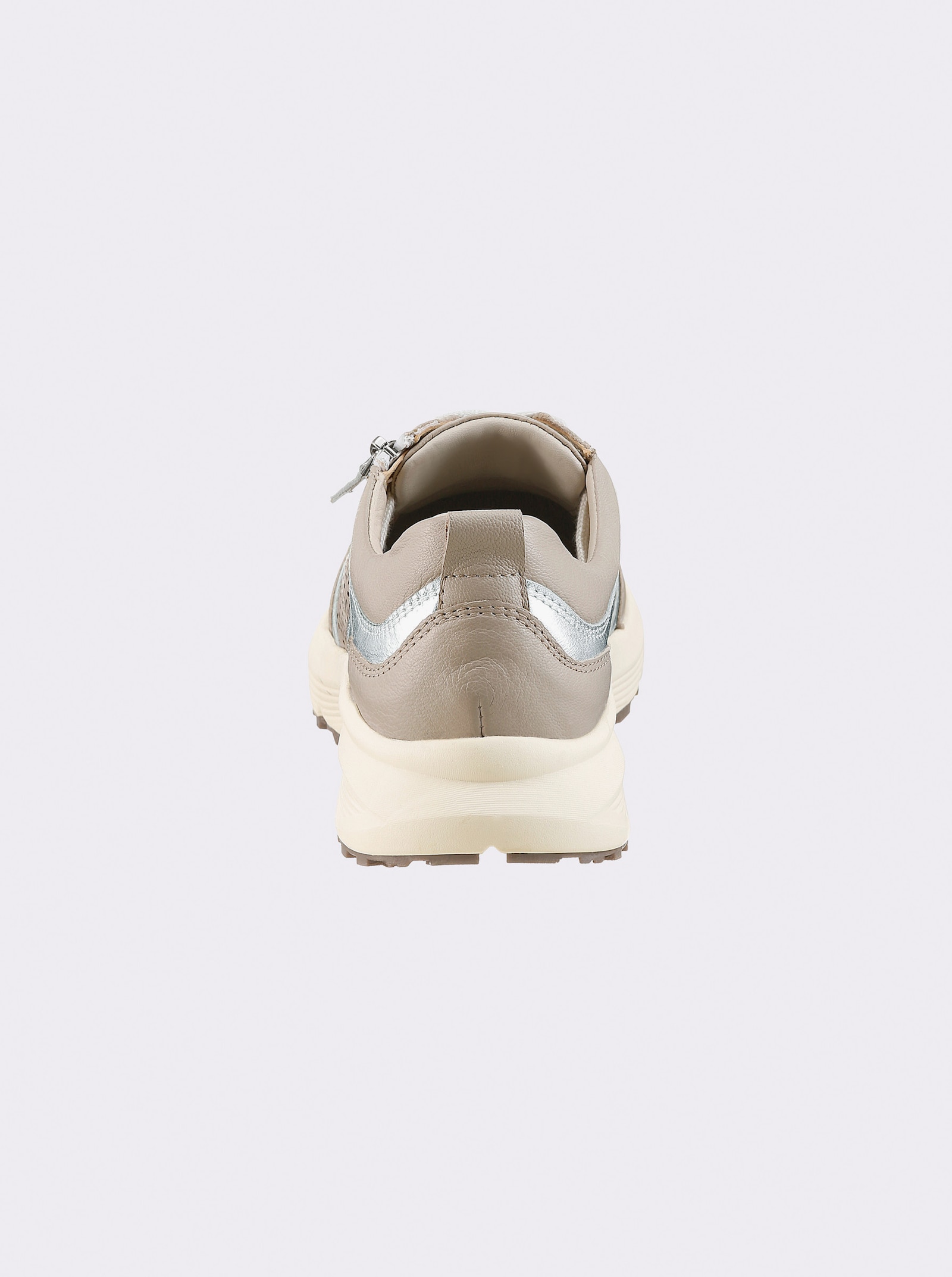 Naturläufer Sneaker mit Glanz-Partien - taupe