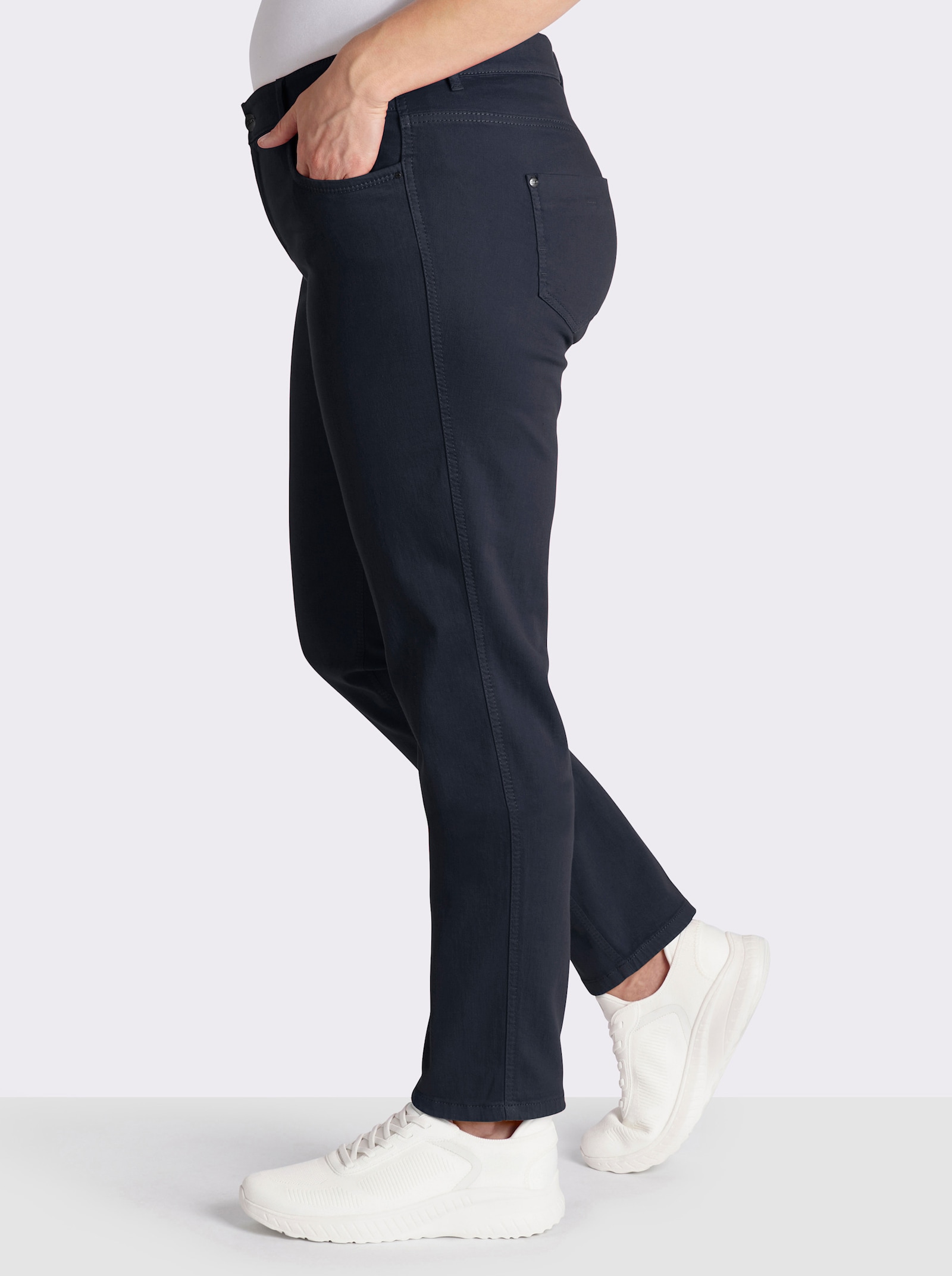 Ascari Stretch-Jeans in Röhren-Form - dark blue