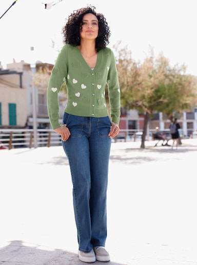 Gerade Jeans - blue-stone-washed