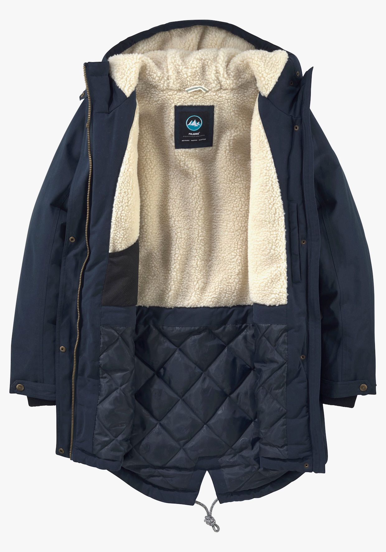 Funktionsparka - marine (outdoorparka aus nachhaltigem material)