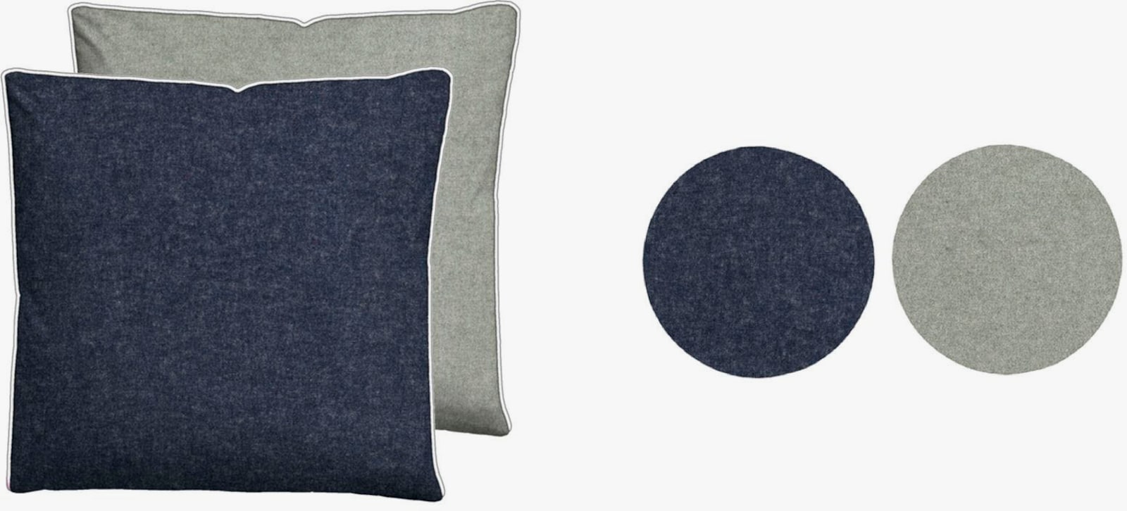 Biberna Bettwäsche - marine-grau