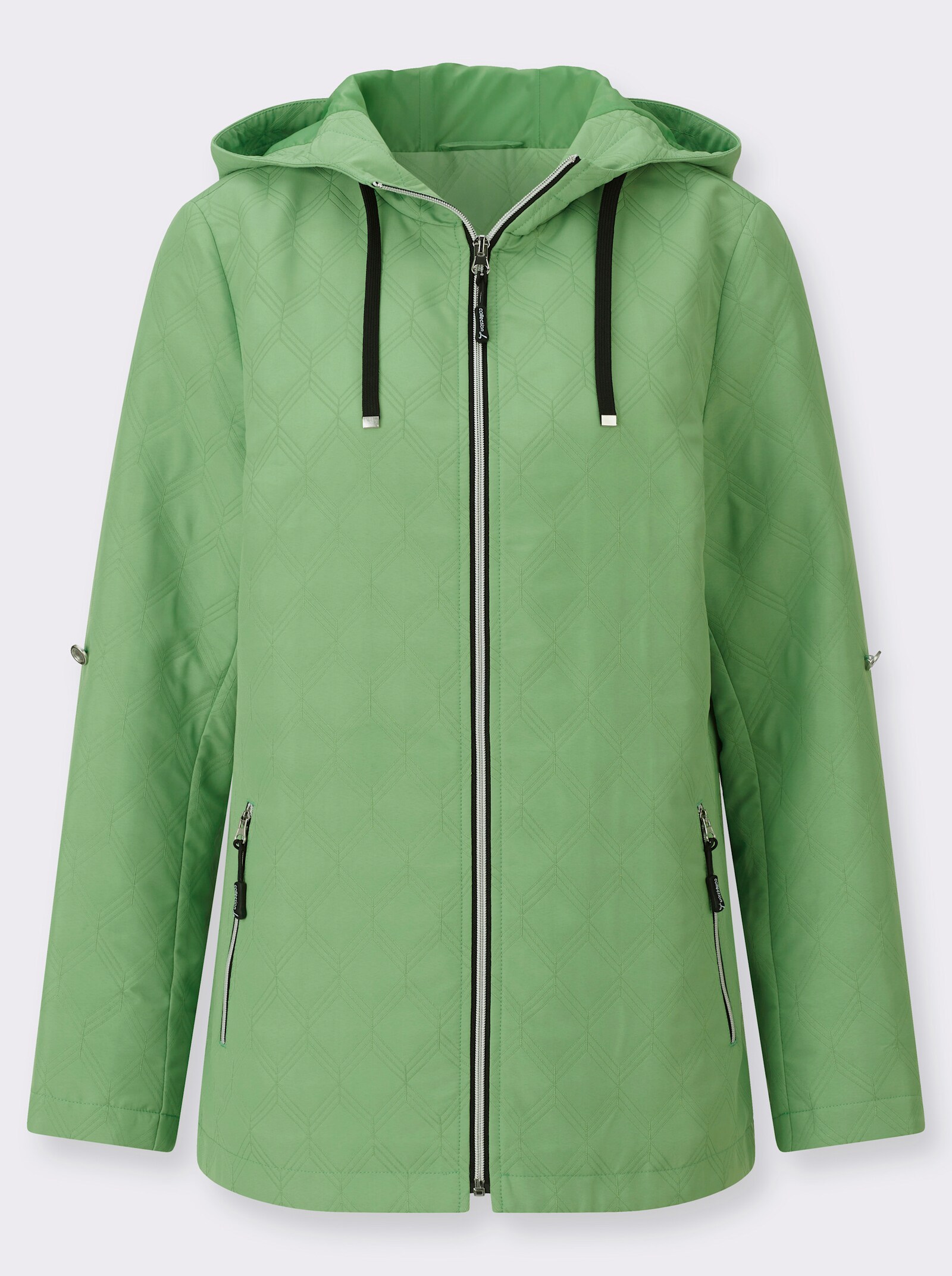 Steppjacke mit Krempelfunktion - apfel