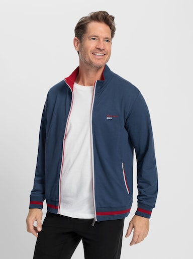 Catamaran Sports Sweatjacke , formstabil und pflegeleicht - dunkelblau-rot