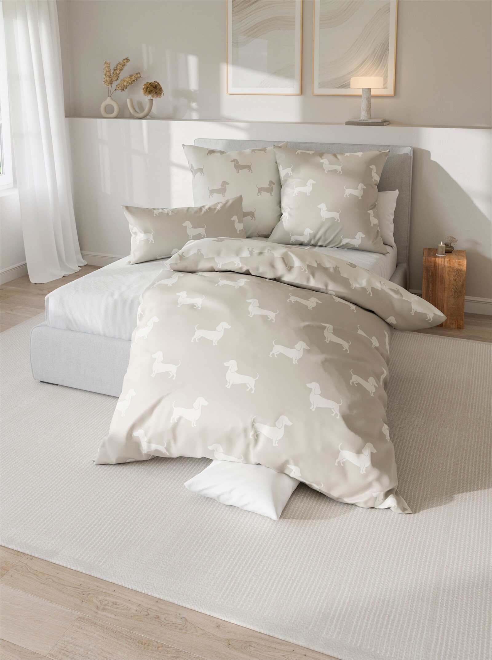 Biberna Bettwäsche - beige