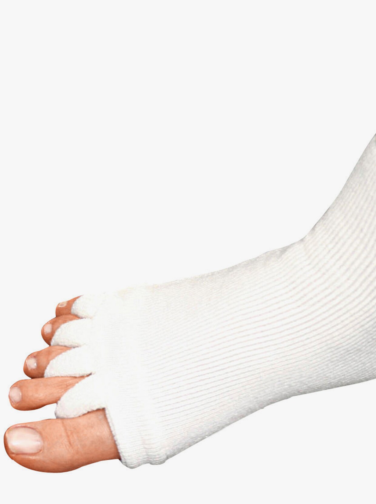 Ponožky na korekciu prstov - biela
